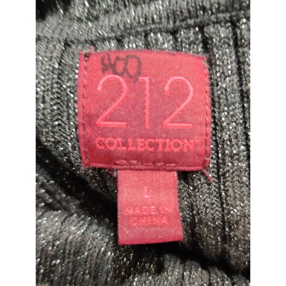 212 Collection L Womens Gray Sweater Turtleneck Ribbed Metallic Long Sleeve Knit - Picture 6 of 11